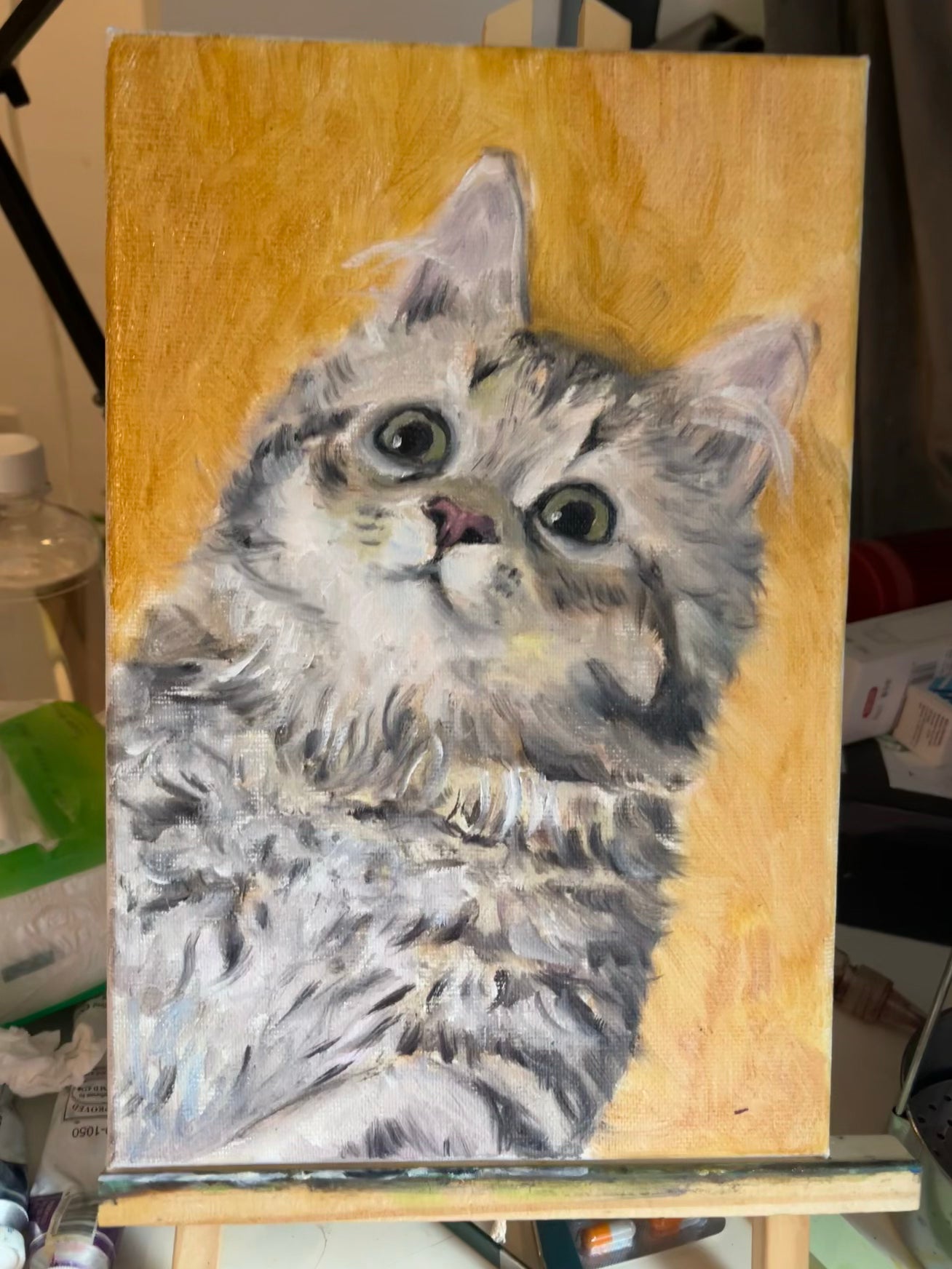 Custom handmade pets oil painting